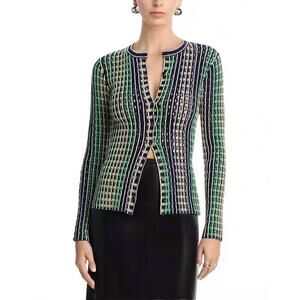 NEW SIMKHAI mabel eyelet knit cardigan in midnight multi